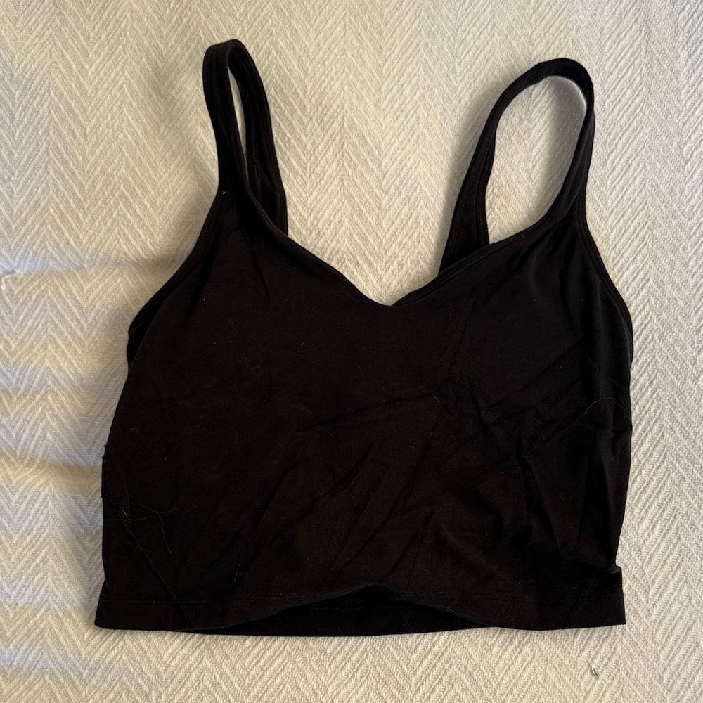 Lululemon women’s align cropped tank sports bra black